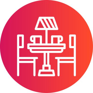 Sandalye. Web simgesi basit illüstrasyon