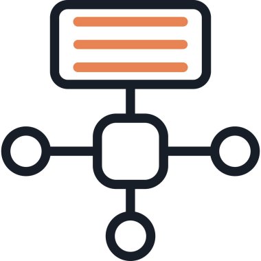 bağlantı ağı simgesi ana hat biçiminde