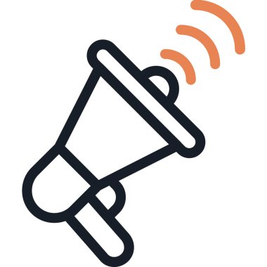 Megafon hoparlörü ikonu. bir hoparlör hoparlörü vektör simgesi rengi izole edildi