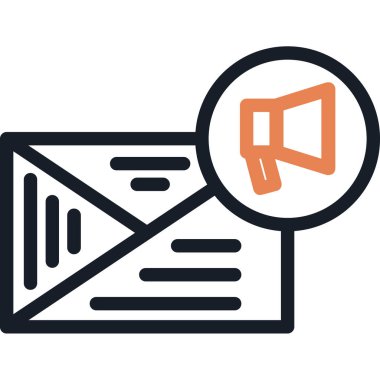 e-posta simgesi doldurulmuş ana hatlar biçiminde