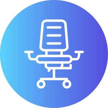 Sandalye simgesinin vektör illüstrasyonu