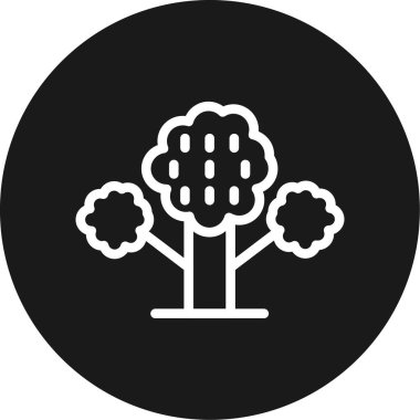 Güzel ağaç sembolü siyah simge