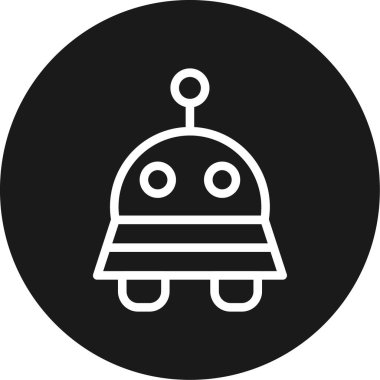 robot. Web simgesi basit illüstrasyon