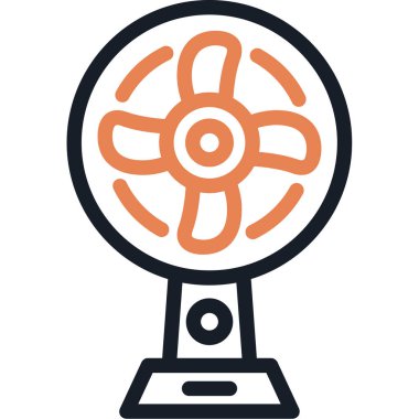 Fan modern simgesi, vektör illüstrasyonu