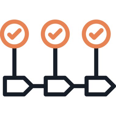 ağ simgesi. Web için bağlı vektör simgelerinin basit illüstrasyonu