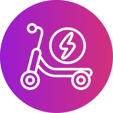 Elektrikli scooter ikonu. Beyaz arkaplanda izole edilmiş ağ için elektrik scooter simgeleri