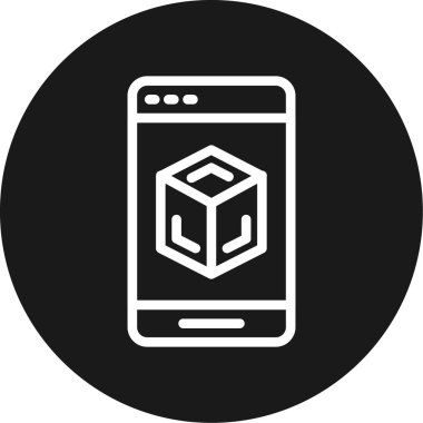 Akıllı telefon simgesinin vektör illüstrasyonu