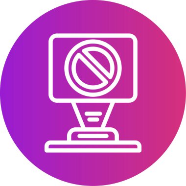 Kamera yok. Web simgesi vektör illüstrasyonu