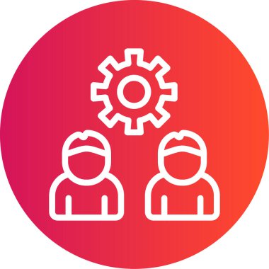 Ekip çalışması simge vektör çizim