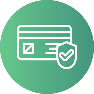 Kredi kartı ikonu. vektör illüstrasyonu