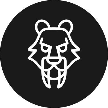 Bir aslan simgesinin vektör illüstrasyonu