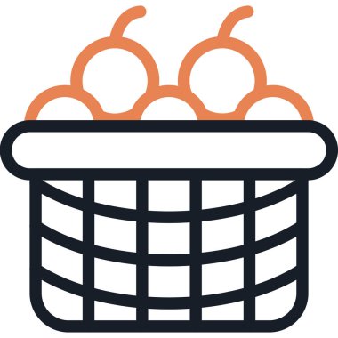 Sepet sepeti simgesi doldurulmuş ve ana hatlar biçiminde