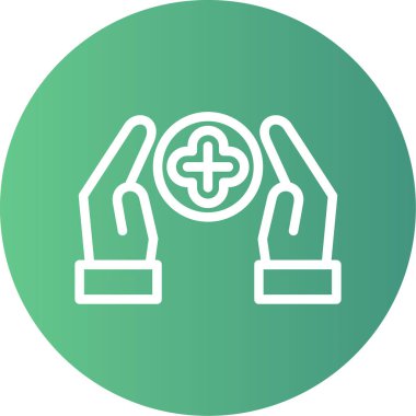 Artı çizgi vektör simgesi olan eşsiz bir el