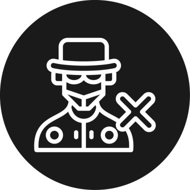 Korsan. Web simgesi basit illüstrasyon