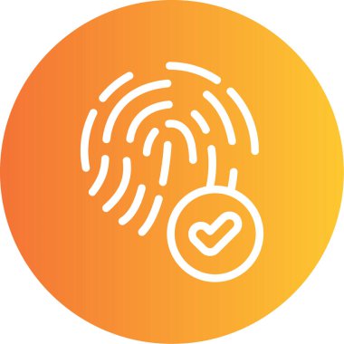 Parmak izi. Web simgesi basit illüstrasyon