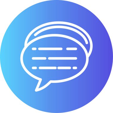 Sohbet ileti simgesi, vektör illüstrasyonu