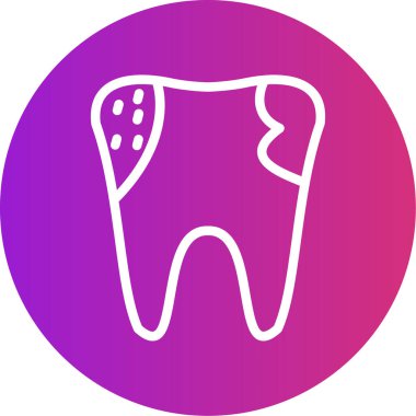 Bir diş simgesinin vektör illüstrasyonu