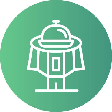 Benzersiz otel ve çan vektör simgesi