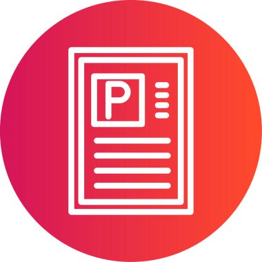 belge simgesi vektör illüstrasyonu