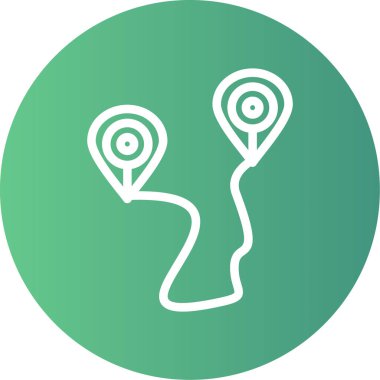 Bir harita simgesinin vektör illüstrasyonu