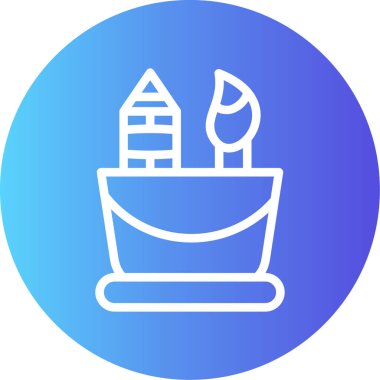 Fırça simgesi vektör illüstrasyonu