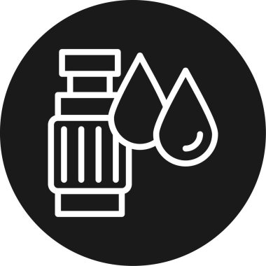 Yağ damlası simgesinin vektör illüstrasyonu