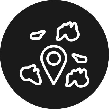 Harita işaretleyici simgesi. Web için harita işaretleyici vektör simgesinin basit illüstrasyonu