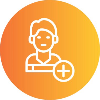 Bir insan simgesinin vektör illüstrasyonu