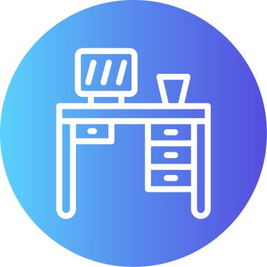 Masa. Web simgesi basit illüstrasyon