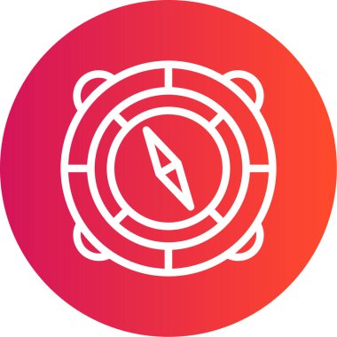 Pusula. Web simgesi basit tasarım