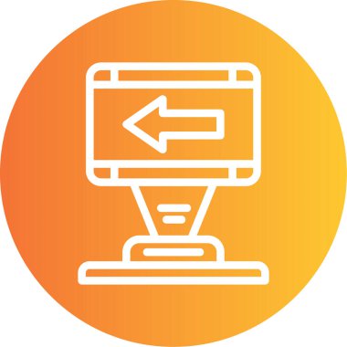 vektör lcd simgesi illüstrasyonu