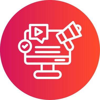 vektör lcd simgesi illüstrasyonu