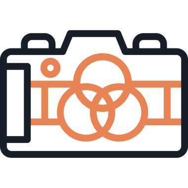 Kamera renkli vektör simgesi