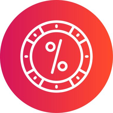 İndirimli kırmızı dairenin vektör çizimi