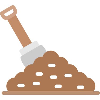 Kum küreği ikonu. Web için basit bir kum küreği vektör simgesi çizimi