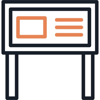 reklam reklam pazarlama simgesi doldurulmuş ana hatlarıyla