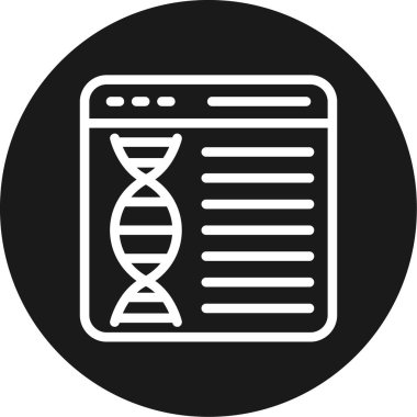 vektör DNA simgesi, basit illüstrasyon