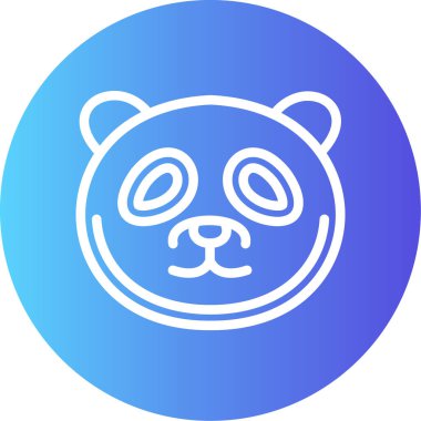 panda simgesi, vektör illüstrasyonu basit tasarım