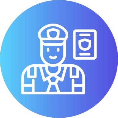 Polis rozeti. Web simgesi basit illüstrasyon