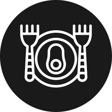 Restoran. Web simgesi basit illüstrasyon