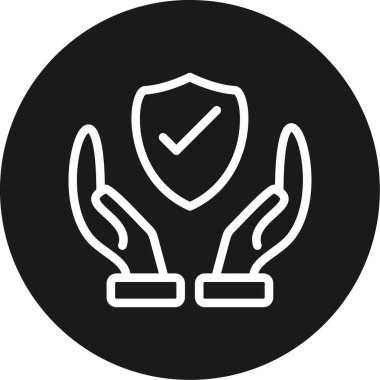 Bir kalkan simgesinin vektör illüstrasyonu