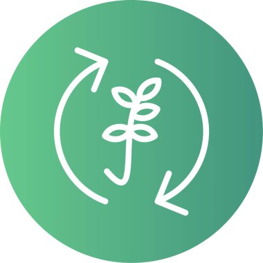 Bir ağaç simgesinin vektör illüstrasyonu