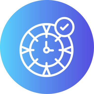 Saat. Web simgesi basit illüstrasyon