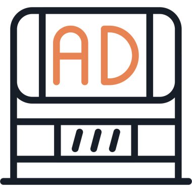 reklam reklam ikonu doldurulmuş ana hatlarıyla