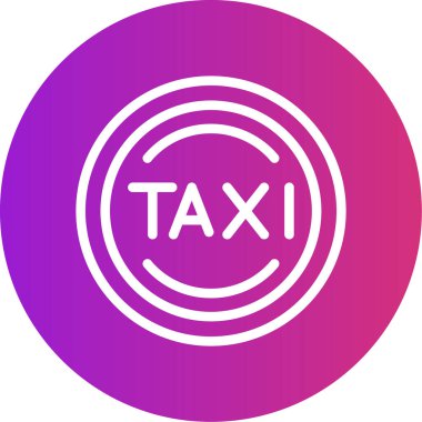 Taksiyle. Web simgesi basit illüstrasyon