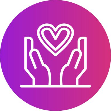 elleri vektör simgesi olan kalp