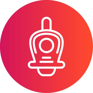 vektör çan düz simgesi