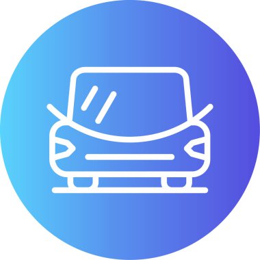 Araba simgesinin vektör illüstrasyonu