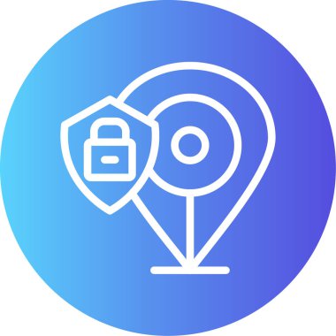 Yumuşak mavi arkaplanda izole edilmiş moda tasarım biçiminde harita konumu simgesi