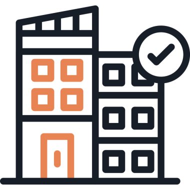 bina simgesi, vektör illüstrasyonu